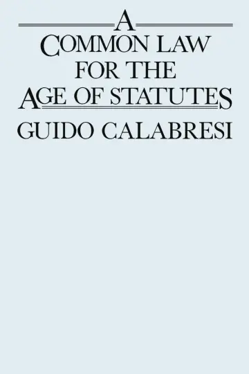 Cover of A Common Law for the Age of Statutes