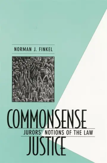 Cover of Commonsense Justice – Jurors′ Notions of the Law