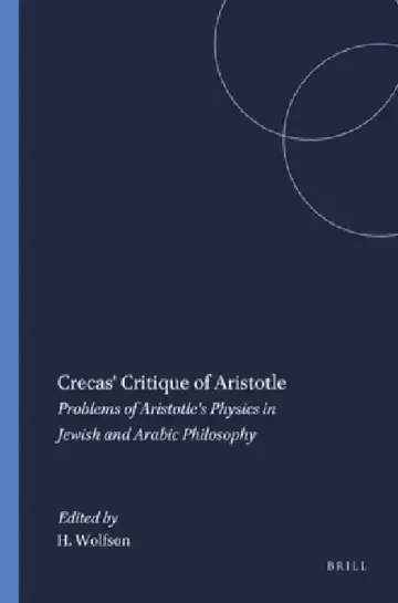 Cover of Crecas' Critique of Aristotle