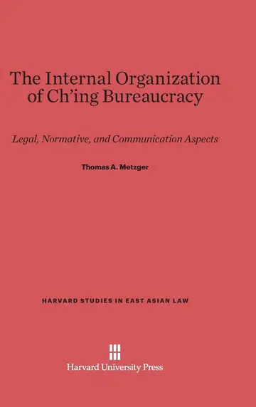 Cover of The Internal Organization of Ch'ing Bureaucracy
