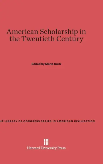 Cover of American Scholarship in the Twentieth Century