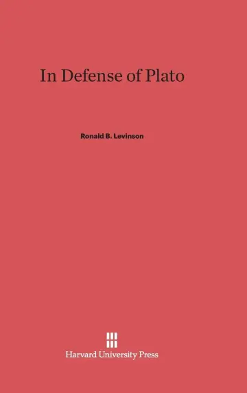 Cover of In Defense of Plato