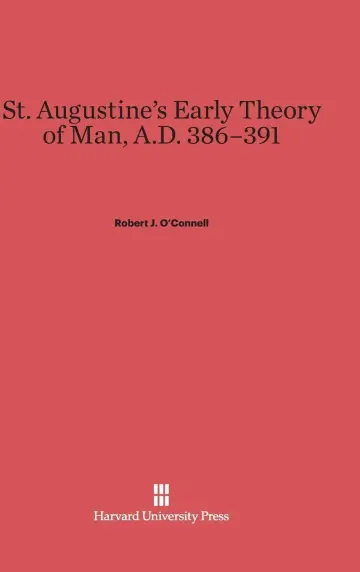Cover of St. Augustine's Early Theory of Man, A.D. 386-391