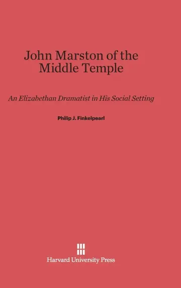 Cover of John Marston of the Middle Temple