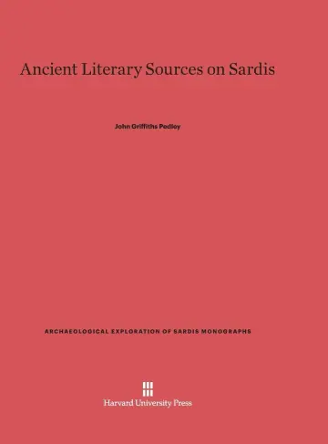 Cover of Ancient Literary Sources on Sardis