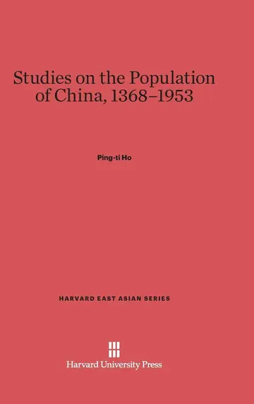 Cover of Studies on the Population of China, 1368-1953
