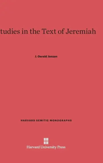 Cover of Studies in the Text of Jeremiah