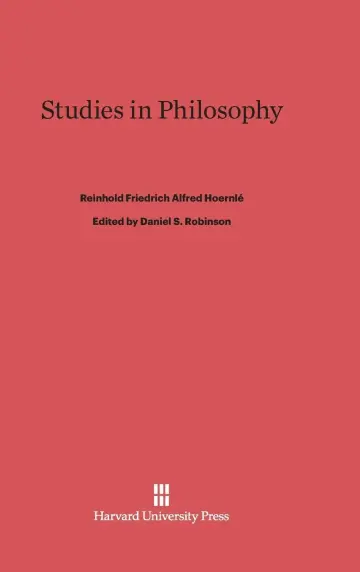 Cover of Studies in Philosophy