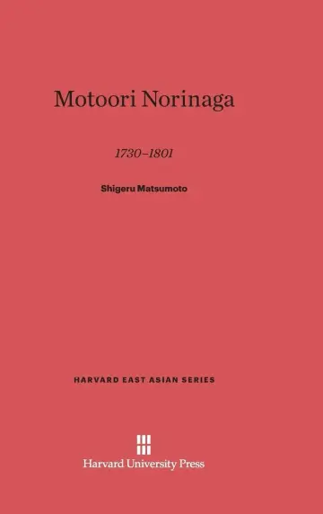 Cover of Motoori Norinaga, 1730-1801