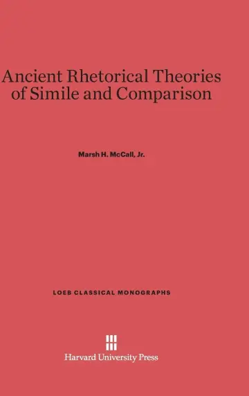 Cover of Ancient Rhetorical Theories of Simile and Comparison