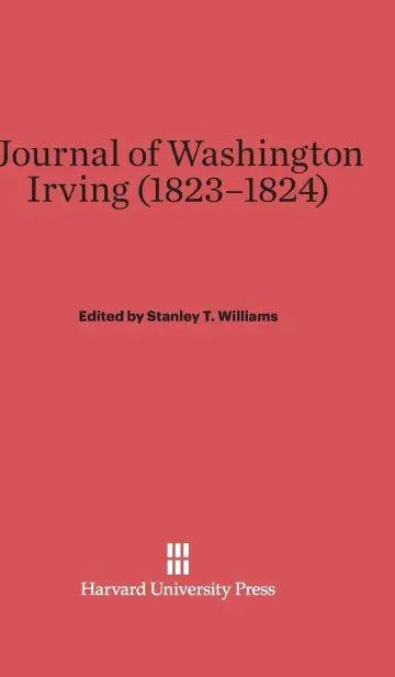 Cover of Journal of Washington Irving, 1823-1824