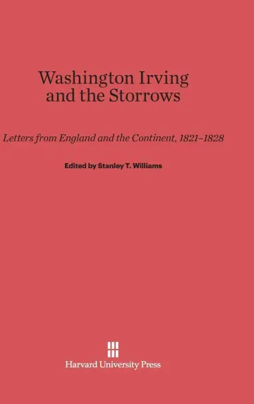 Cover of Washington Irving and the Storrows