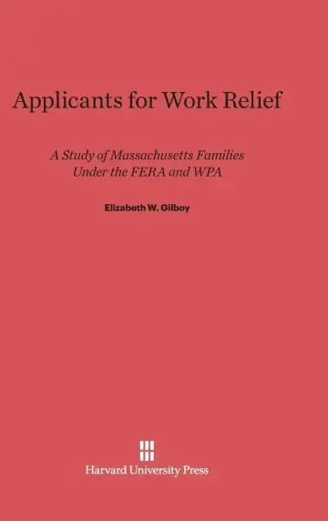 Cover of Applicants for Work Relief