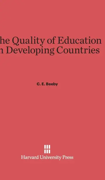 Cover of The Quality of Education in Developing Countries
