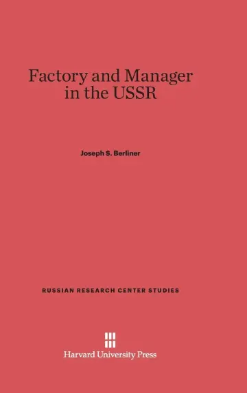 Cover of Factory and Manager in the USSR