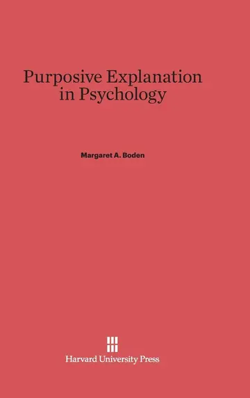 Cover of Purposive Explanation in Psychology