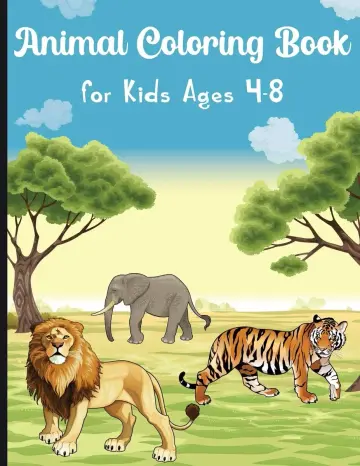 Cover of Animal Coloring Book for Kids Ages 4-8