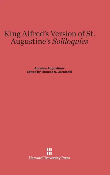 Cover of King Alfred's Version of St. Augustine's Soliloquies