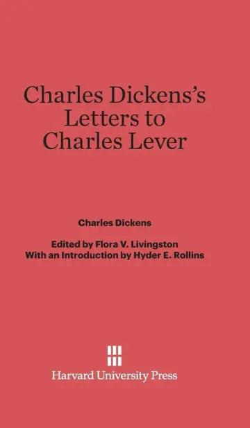 Cover of Charles Dickens's Letters to Charles Lever
