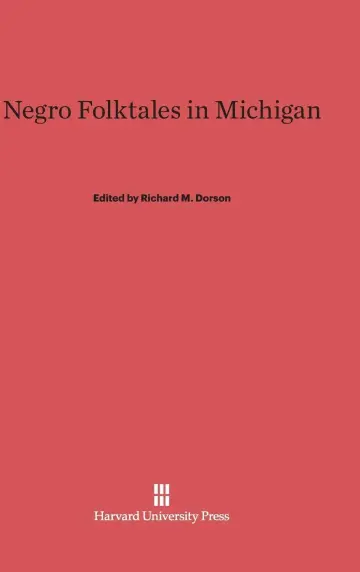 Cover of Negro Folktales in Michigan