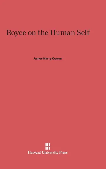 Cover of Royce on the Human Self