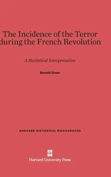 Cover of Incidence of the Terror During the French Revolution