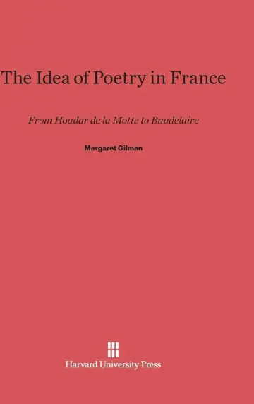 Cover of The Idea of Poetry in France