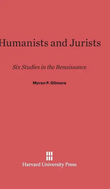 Cover of Humanists and Jurists