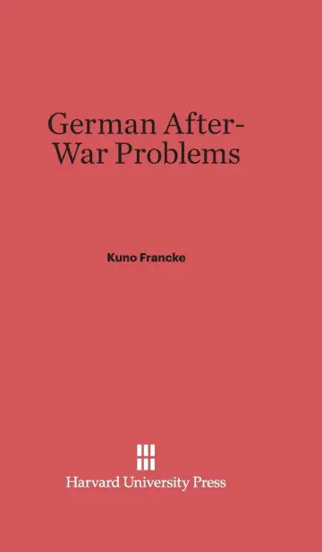 Cover of German After-War Problems