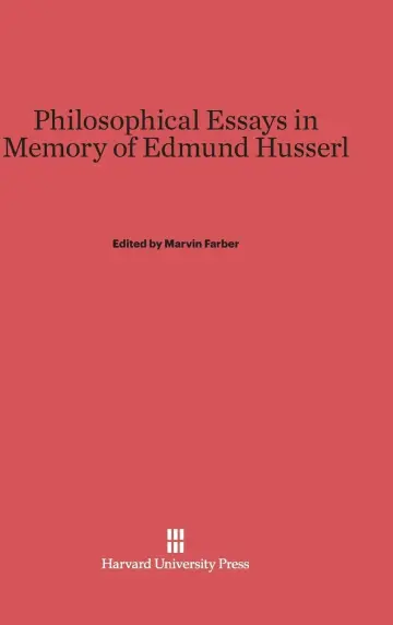 Cover of Philosophical Essays in Memory of Edmund Husserl