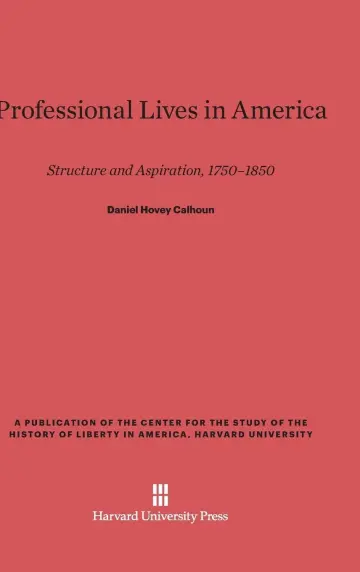 Cover of Professional Lives in America