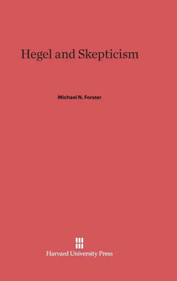 Cover of Hegel and Skepticism