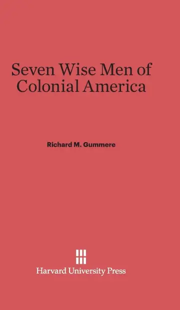Cover of Seven Wise Men of Colonial America