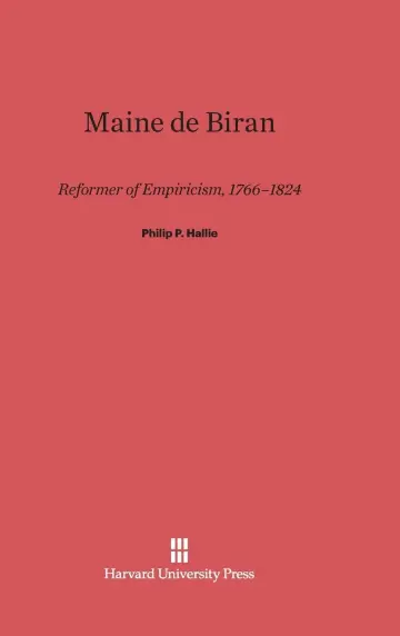 Cover of Maine de Biran