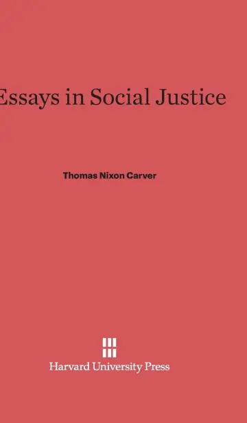 Cover of Essays in Social Justice