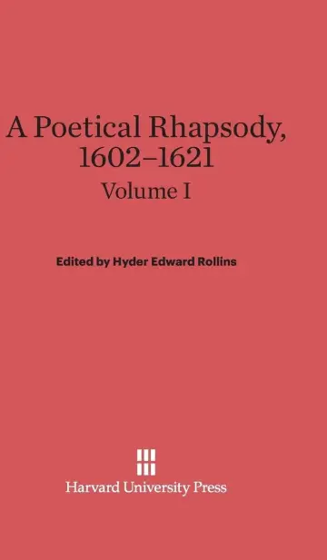 Cover of A Poetical Rhapsody, 1602-1621, Volume I