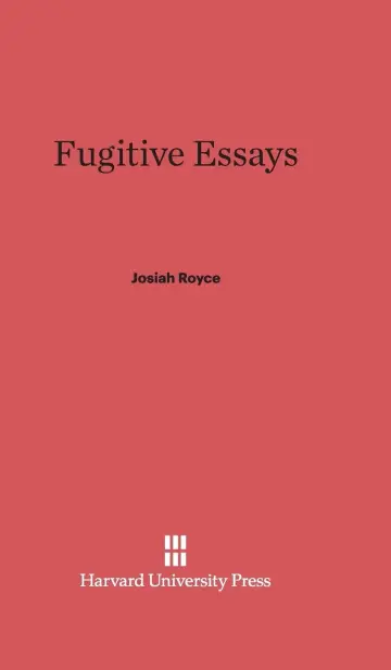 Cover of Fugitive Essays