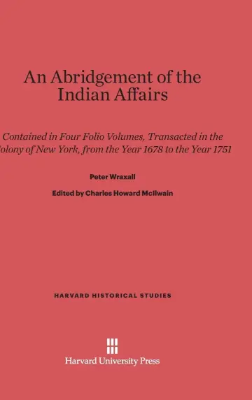 Cover of An Abridgement of the Indian Affairs