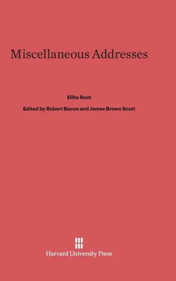 Cover of Miscellaneous Addresses