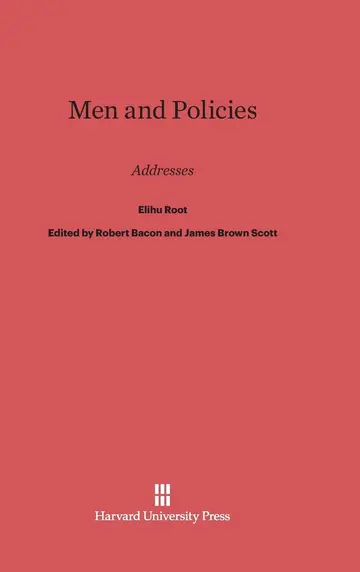 Cover of Men and Policies