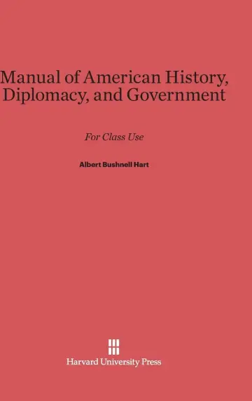 Cover of Manual of American History, Diplomacy, and Government