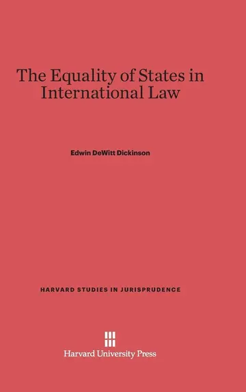 Cover of The Equality of the States in International Law