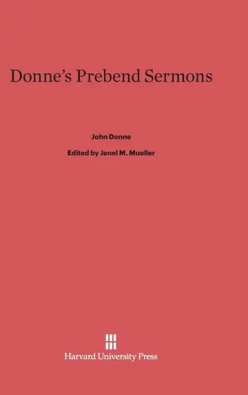 Cover of Donne's Prebend Sermons