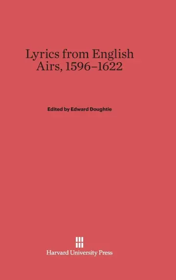 Cover of Lyrics from English Airs, 1596-1622