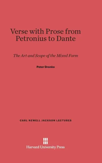 Cover of Verse with Prose from Petronius to Dante