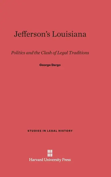 Cover of Jefferson's Louisiana