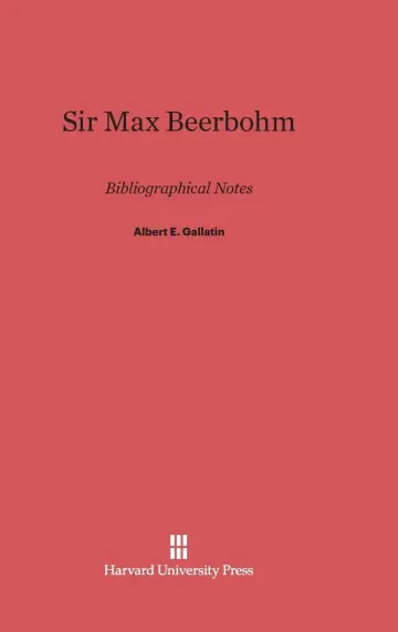 Cover of Sir Max Beerbohm