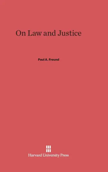 Cover of On Law and Justice