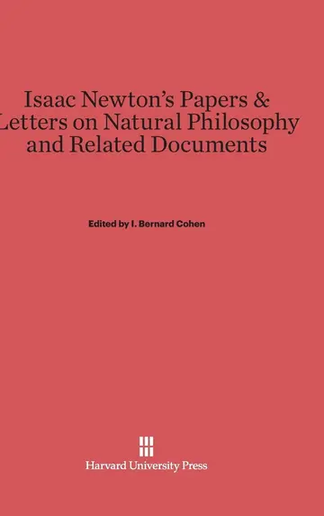 Cover of Isaac Newton's Papers and Letters on Natural Philosophy and Related Documents