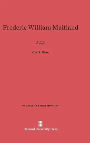 Cover of Frederic William Maitland